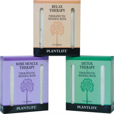 Plantlife Trio Sampler Set Therapy Bath Salts - Straight from The Plant Natural Aromatherapy Bath Salts - Balance, Calm, and Release Tension in the Body - Made in California 3 oz