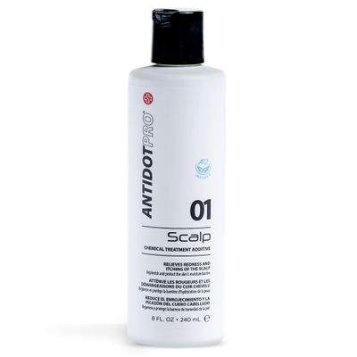 Antidotpro 01 Scalp - Scalp Treatment & Skin Protector for Hair Bleach, Color & Chemical Services - Prevents Irritation, Redness, Burning, Itching, Hair Loss & Damage - Step 1 Protection - 240ml