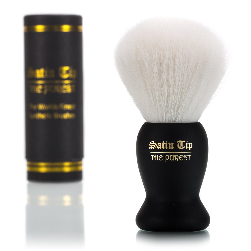 Satin Tip The Purest, Shave Brush (Synthetic, White, Soft Touch, Case)