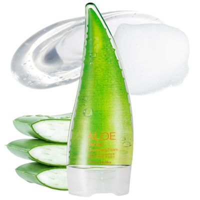 HOLIKA HOLIKA Aloe Facial Cleansing Foam, 5.07 fl.oz.