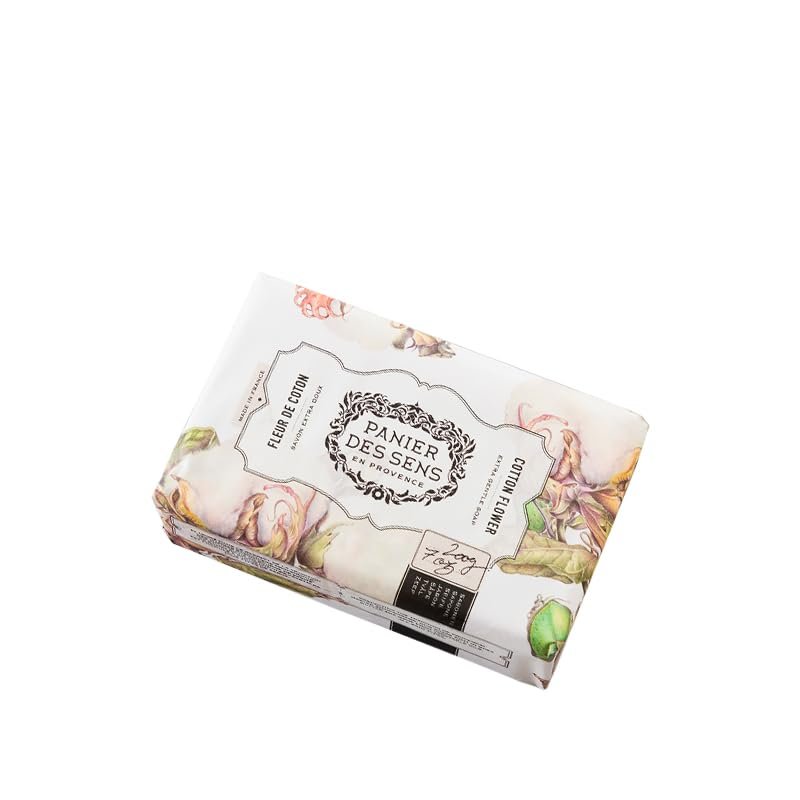 Panier des Sens The Authentic Shea Butter Soap Cotton Flower, 7 Ounce
