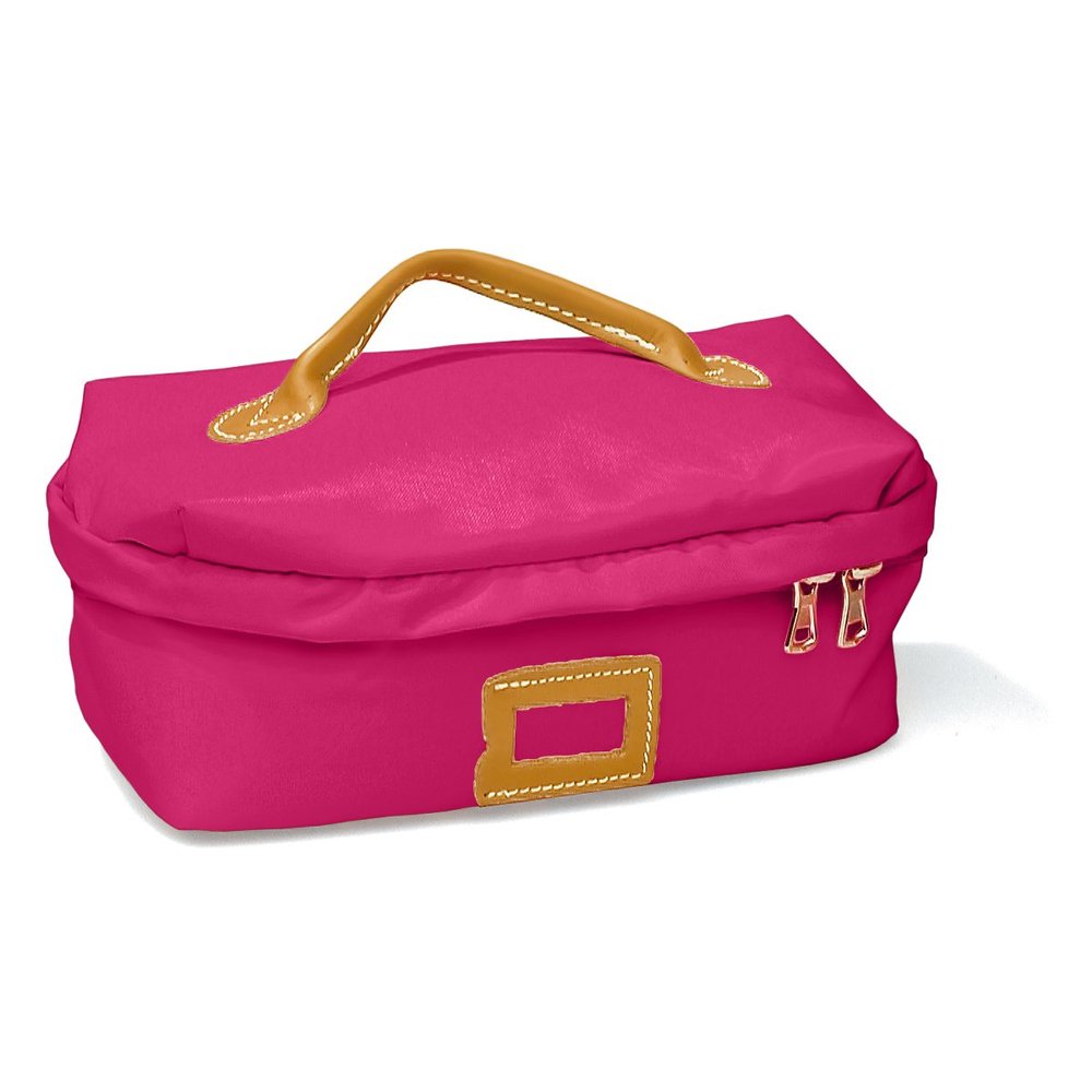 Lazzari Fuchsia Square Small Makeup Bag - Beauty Make-up Case