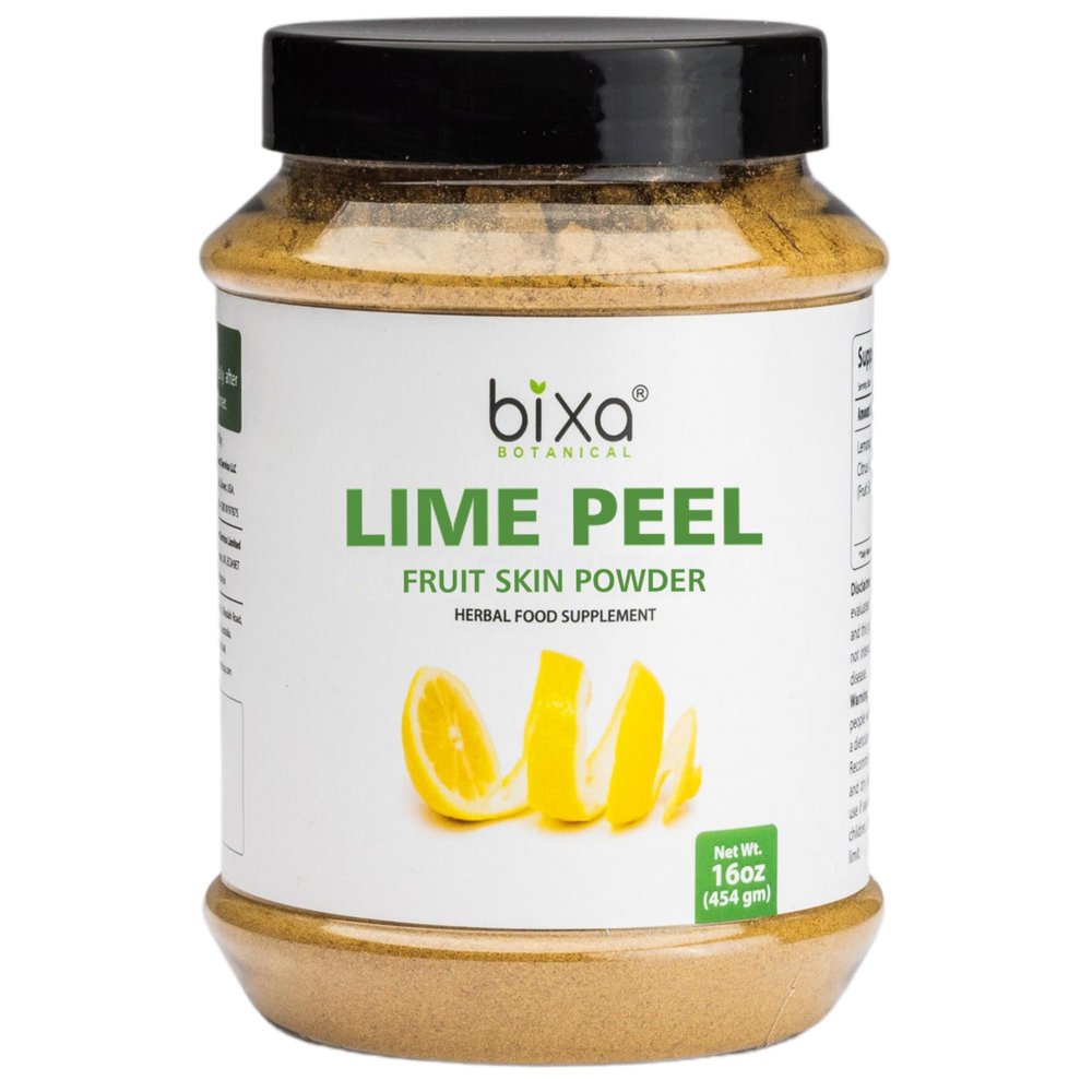 Ayurvedic Natural Herbal Supplement Lime Peel Powder Pure Authentic (Citrus Auratifolio)1 Pound (16 Oz), Natural Skin Care Vitality Prevents Pimples & Rehydrates Skin, Teeth whitening