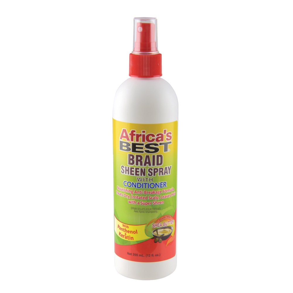 Africa's Best Braid Sheen Spray With Conditioner, 12 Ounce, Green, 1-102-12-1243-01