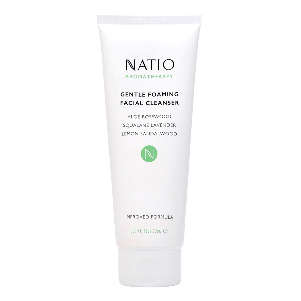 Natio Australia Aromatherapy Gentle Foaming Facial Cleanser, 3.5 oz - Face Cleanser with Aloe Vera - Face Wash for Moisture Balance for All Skin Types