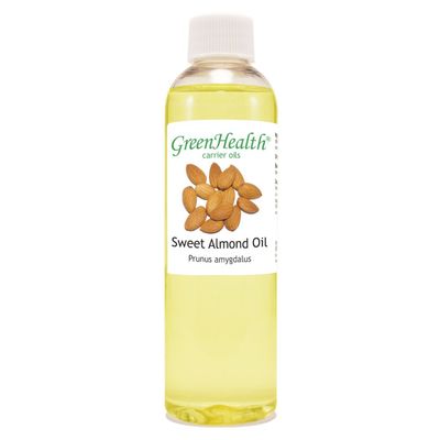 Sweet Almond Oil 4 fl oz  Cold Pressed Carrier Oil in Clear Plastic Bottle with Flat Cap  Lightweight, Non-Greasy, Ideal for Topical Use, Aromatherapy, and Formulation