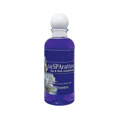 inSPAration Spa and Bath Aromatherapy 111X Spa Liquid, 9-Ounce, April Showers , Purple