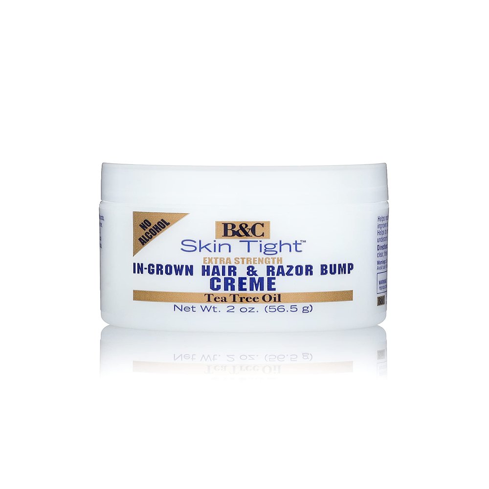 B&C Skin Tight In-Grown Hair and Razor Bump Creme - Extra Strength - Repair - Heal - Soothe - 2 Ounces