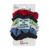 Scunci by Conair The Original Scrunchie Waffle Knit Scrunchies in Navy, White, Red, Blue, Grey and Black, Hair Ties for Women, 6 Count view 1