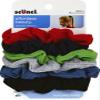 Scunci by Conair The Original Scrunchie Waffle Knit Scrunchies in Navy, White, Red, Blue, Grey and Black, Hair Ties for Women, 6 Count view 2