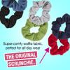 Scunci by Conair The Original Scrunchie Waffle Knit Scrunchies in Navy, White, Red, Blue, Grey and Black, Hair Ties for Women, 6 Count view 3