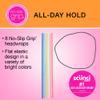 Scunci by Conair No-Slip Grip Flat elastic Headwraps - mens headband - hair accessories for women - Bright Assorted Colors - 8 Count view 2