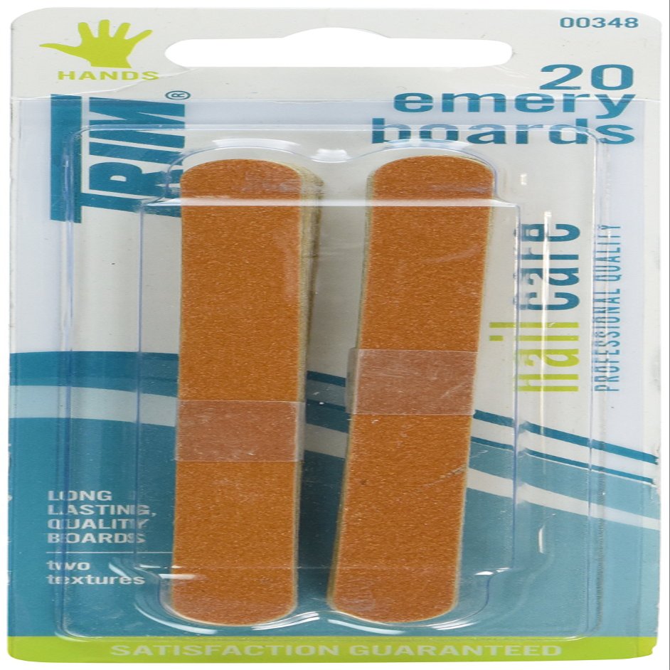 Trim Emery Boards - Double Sided Grit Nail Files - Long-Lasting Salon Boards for Shaping & Smoothing Nails - Pack of 20