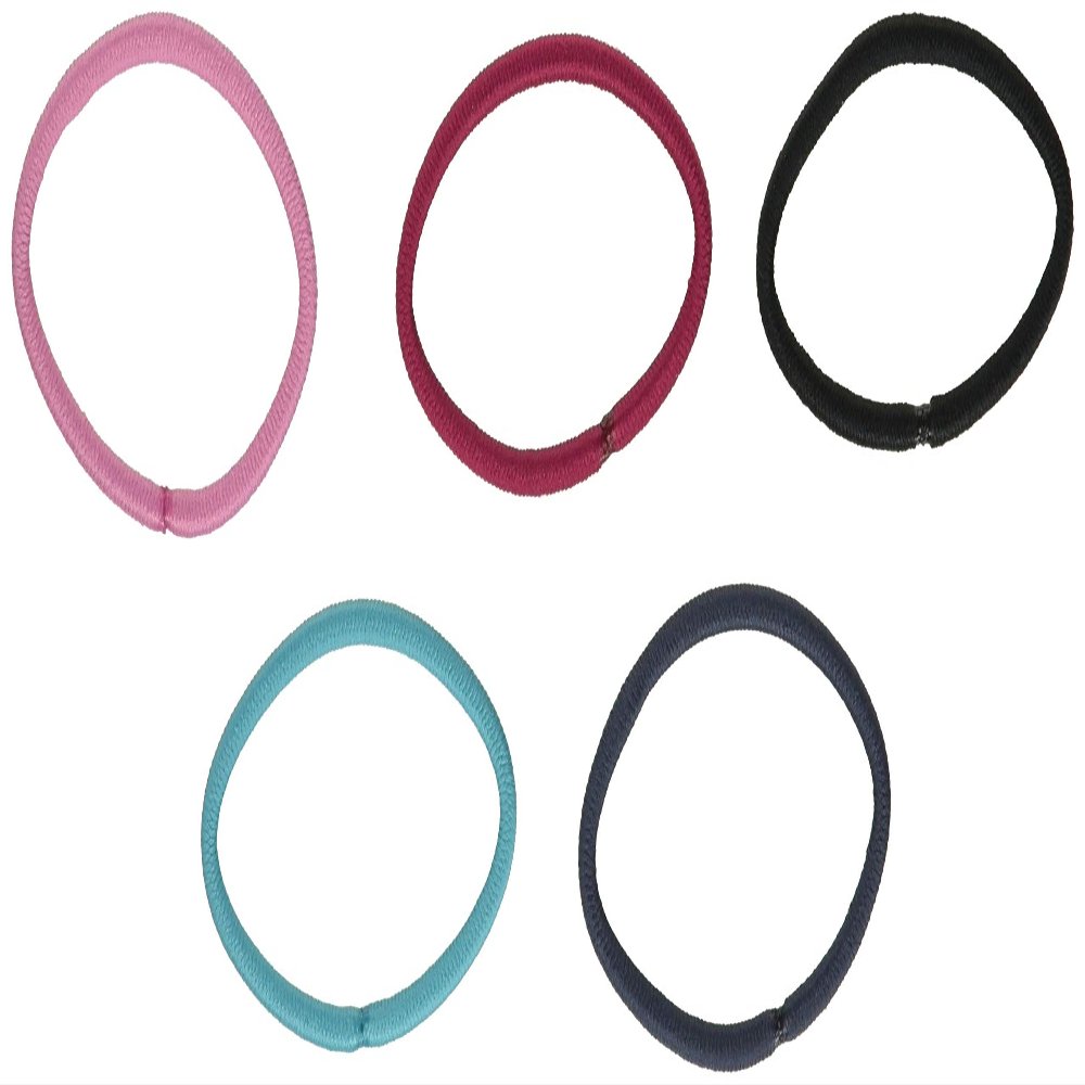 Scunci by Conair Effortless Beauty Large No-damage Pastel Elastics, Hair Ties for Women and Men, Elastic Hair Ties with Medium Hold, Colors May Vary, 30 Pack