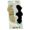 Scunci Effortless Beauty 2 X 2 Basic Ribbed Twisters, 3 Count, Colors May Vary view 3
