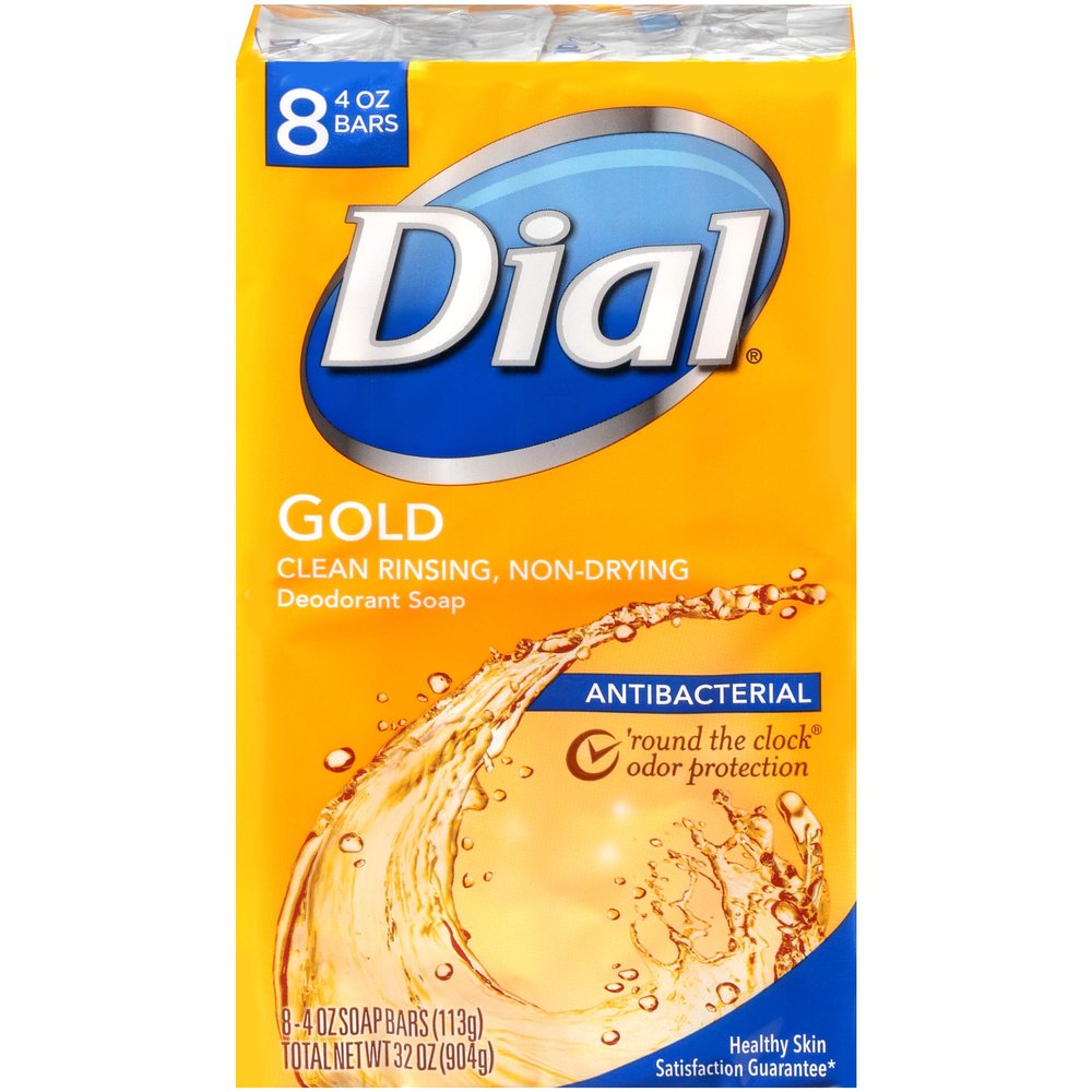 Dial Bar Gold Antibacterial Deodorant Soap, 4 oz ea 8 ct