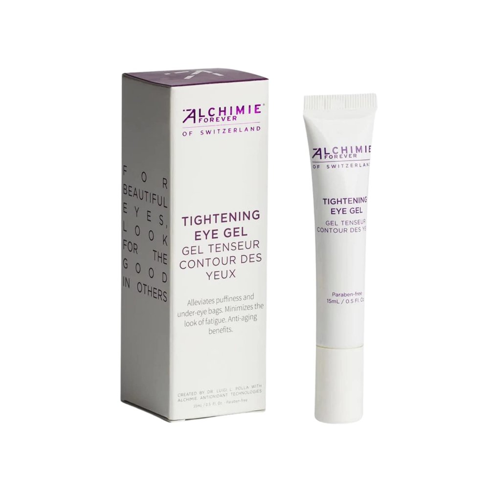 Alchimie Forever Tightening Eye Gel | Immediate Lifting Effect Reduces Appearance of Fine Lines Puffiness Caffeine & Apple Stem Cell Extract 0.5 Fl Oz