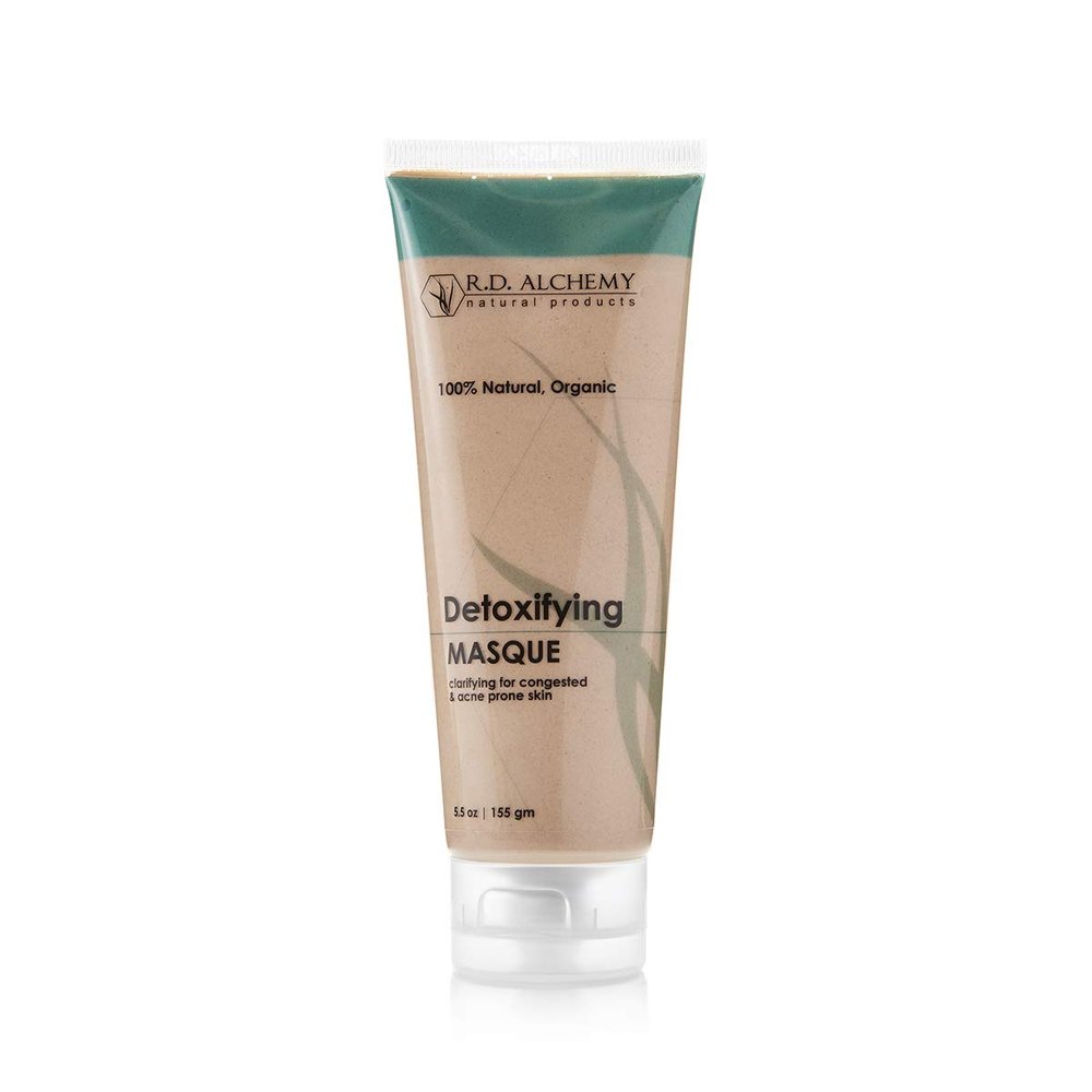 RD Alchemy - 100% Natural & Organic Detoxifying Masque - Pore Cleansing Treatment, Blackhead Remover Clay Face Mask Cleanses & Detoxifies Acne Prone, Congested Skin