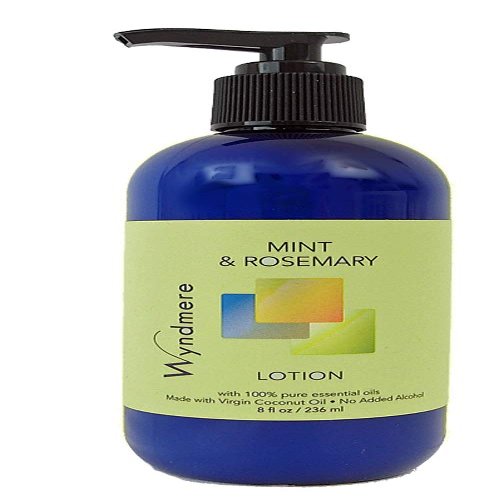 Wyndmere Mint & Rosemary Lotion - Refreshing & Revitalizing Moisurizing Lotion for Face & Body made with All-Natural Ingredients & Pure Essential Oils - 8oz