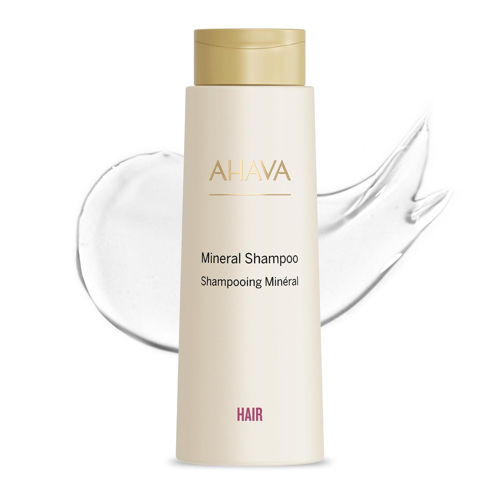 AHAVA Dead Sea Mineral Shampoo - Gentle Scalp-Friendly Shampoo for All Hair Types, Softens, Shines, Hydrates & Nourishes, Enriched with Exclusive Osmoter, Calendula & Aloe Vera, 13.5 Fl Oz