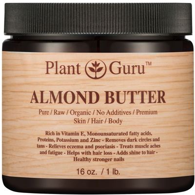 Almond Body Butter 16 oz 100% Pure Raw Fresh Natural Cold Pressed. Skin, Hair, Nail Moisturizer, For DIY Creams, Lip Balms, Lotions and Soap Making