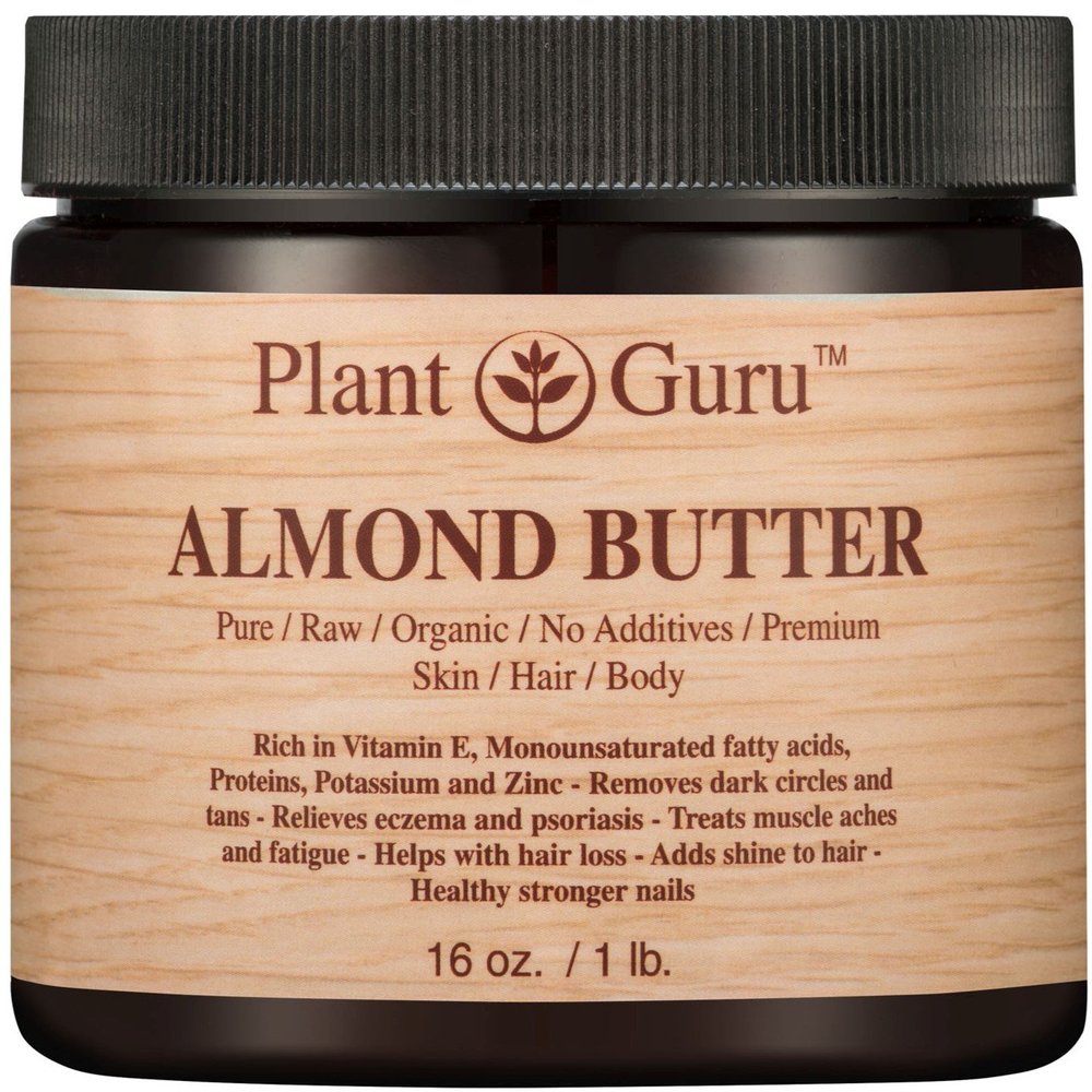 Almond Body Butter 16 oz 100% Pure Raw Fresh Natural Cold Pressed. Skin, Hair, Nail Moisturizer, For DIY Creams, Lip Balms, Lotions and Soap Making