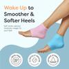 ZenToes Moisturizing Socks for Cracked Heel Treatment, Vitamin E, Olive Oil and Jojoba Oil Heel Socks, Stocking Stuffers for Women, Spa Self Care Gifts for Women (Fuzzy Blue and Pink, Regular) view 2