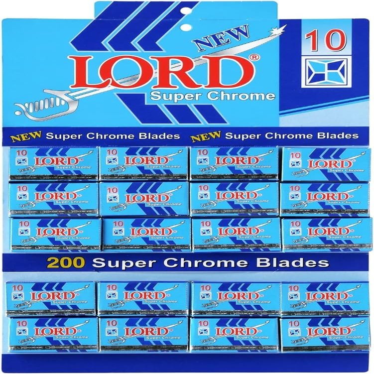 200 Lord Double Edge Safety Razor Blades Super Chrome