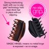 Scunci by Conair No-Slip Grip All Day Hold, Magic Hinge, Claw Hair Clip, Brown and Black, Packaging May Vary (Pack of 2) view 3