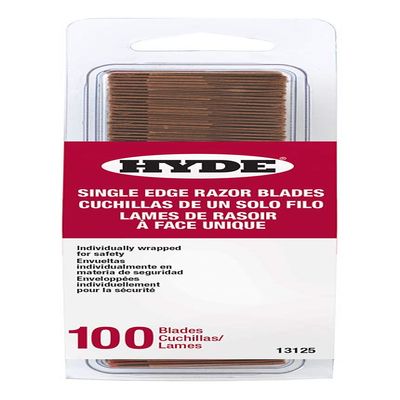 HYDE 13125 Single Edge Razor Blades, 100 Pack