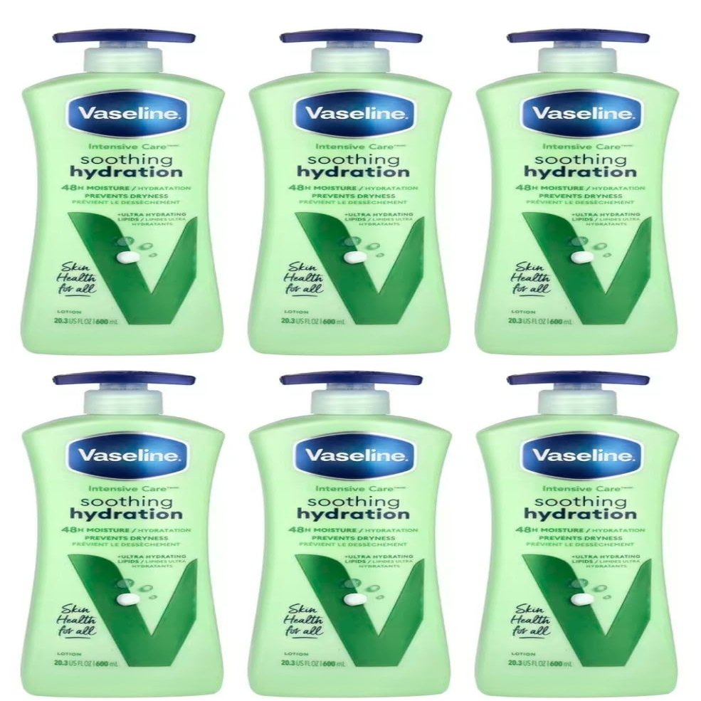 Vaseline Intensive Care Aloe Soothe Lotion, 20.3 oz (Pack of 6)