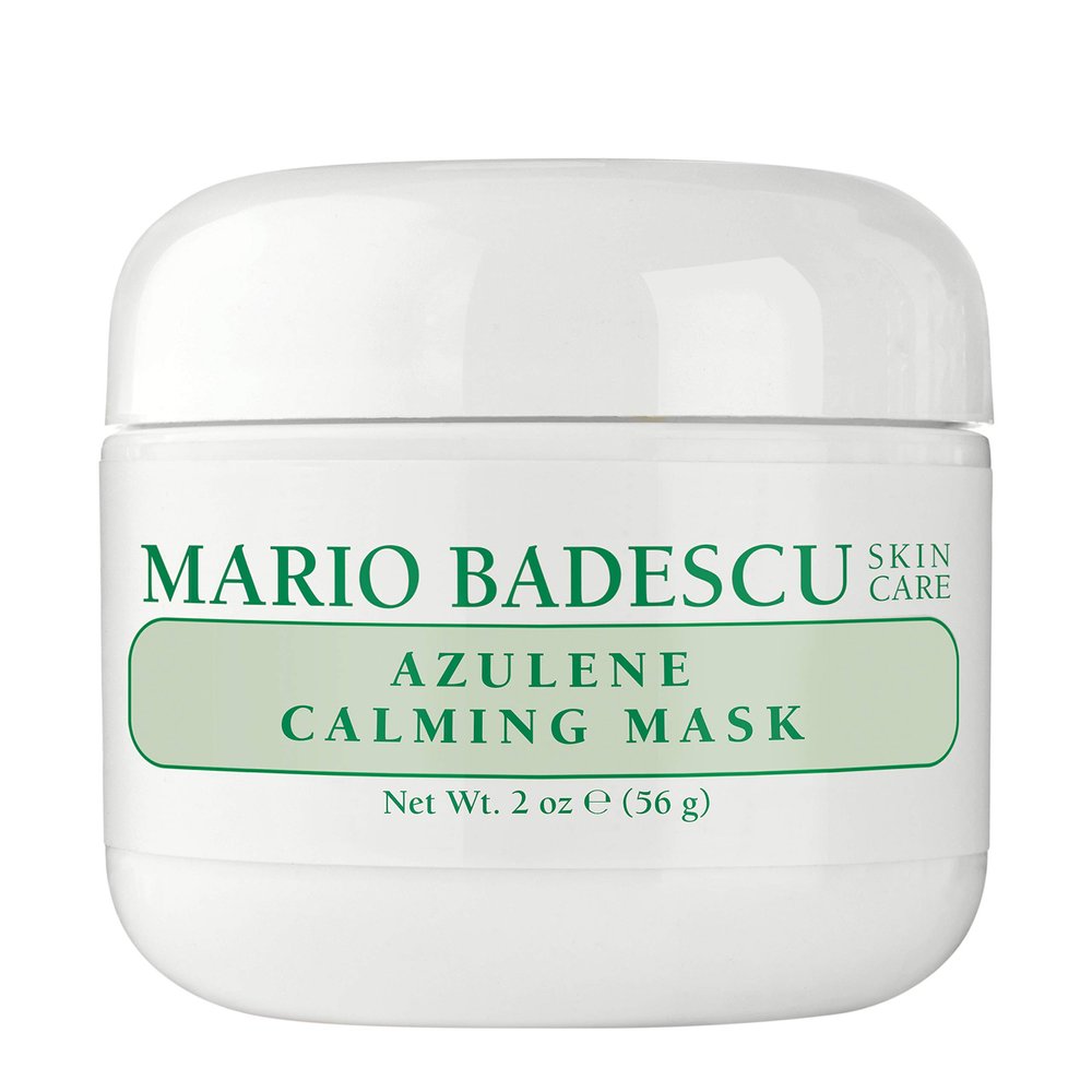 Mario Badescu Azulene Calming Mask, Clay Mask Face Care Ideal for All Skin Types, Pore Minimizer with Olive Leaf Extract, Vitamin E and Kaolin Clay, 2 Oz