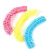 100Pcs Disposable Elastic Plastic Shower Caps Bath Hair Cap for Spa,Home Use,Hotel and Hair Salon (Blue) view 2