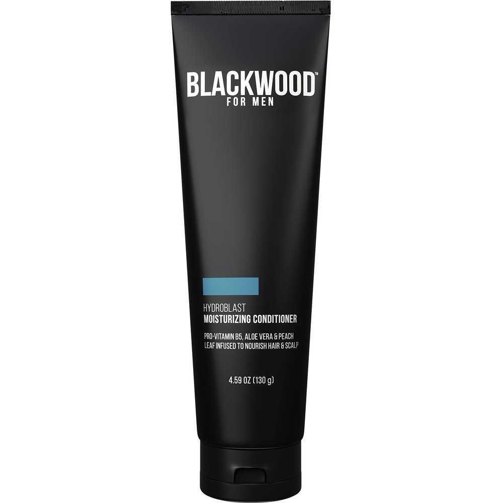 Blackwood For Men HydroBlast Moisturizing Conditioner - Deep Treatment for Damaged & Dry Hair - Natural Vegan Formula for Curly & Coarse Hair - Sulfate Free, Paraben Free, & Cruelty Free (4.59 Oz)