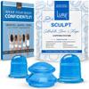 Lure Essentials Sculpt Silicone Cupping Theapy Set Anti Cellulite Cup Massager, Vacuum Suction for Lymphatic Drainage view 1