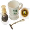 Colonel Conk Model 240 A Shave Mug, Mixed Badger Brush, Gold Tone Razor and Soap view 1