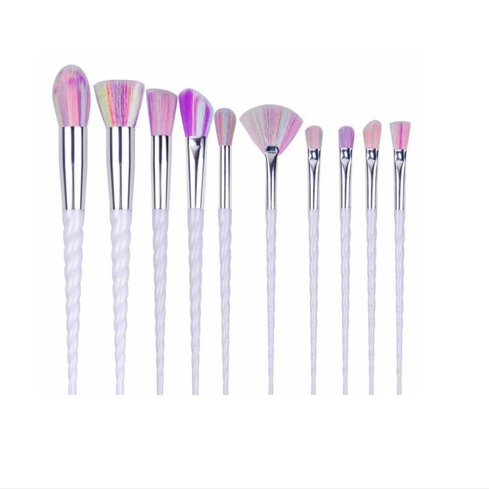 10Pcs Make Up brushes Foundation Eyebrow Eyeliner Cosmetic Brushes Super Soft