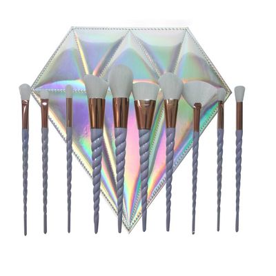 10pcs Thread Rainbow Handle Unicorn Makeup brushes Diamond Bag Cosmetics Foundation Blending Blush Make up Organizer Brush tool