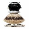 Black Handle Men's Shaving Brush for Men Black Badger Hair Shaving Brush with Stand view 3