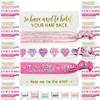 10-Pack of Hair Tie Cards - Bachelorette Party and Wedding Shower Proposal Favors for Bridesmaids, Team Bride, Bride Tribe - (Pink & Silver (Team)) view 1