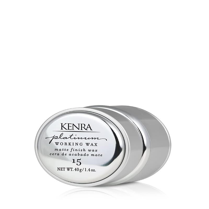 Kenra Professional Platinum Working Wax 15 | Matte Finish Styler | Provides Medium, Flexible Hold | Non-Greasy | Crme-Based Formula To Texturize & Mold Styles | All Hair Types | 1.4 fl. Oz