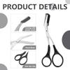 1 PCS Men Women Professional Eyebrow Gromming Scissors-Eyelash Hair Remover Tool with Comb and Non Slip Finger Grips(Black+ Silver) view 3