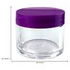 Beauticom 6 Piece 1 oz. USA Acrylic Round Clear Jars with Flat Top Lids for Creams, Lotions, Make Up, Cosmetics, Samples, Herbs, Ointments (6 Pieces Jars + Lids, PURPLE) view 2