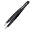 Sanguine Eyebrow Hair Tweezers - Slant Tip - Professional Tweezers (Deep Black) view 1