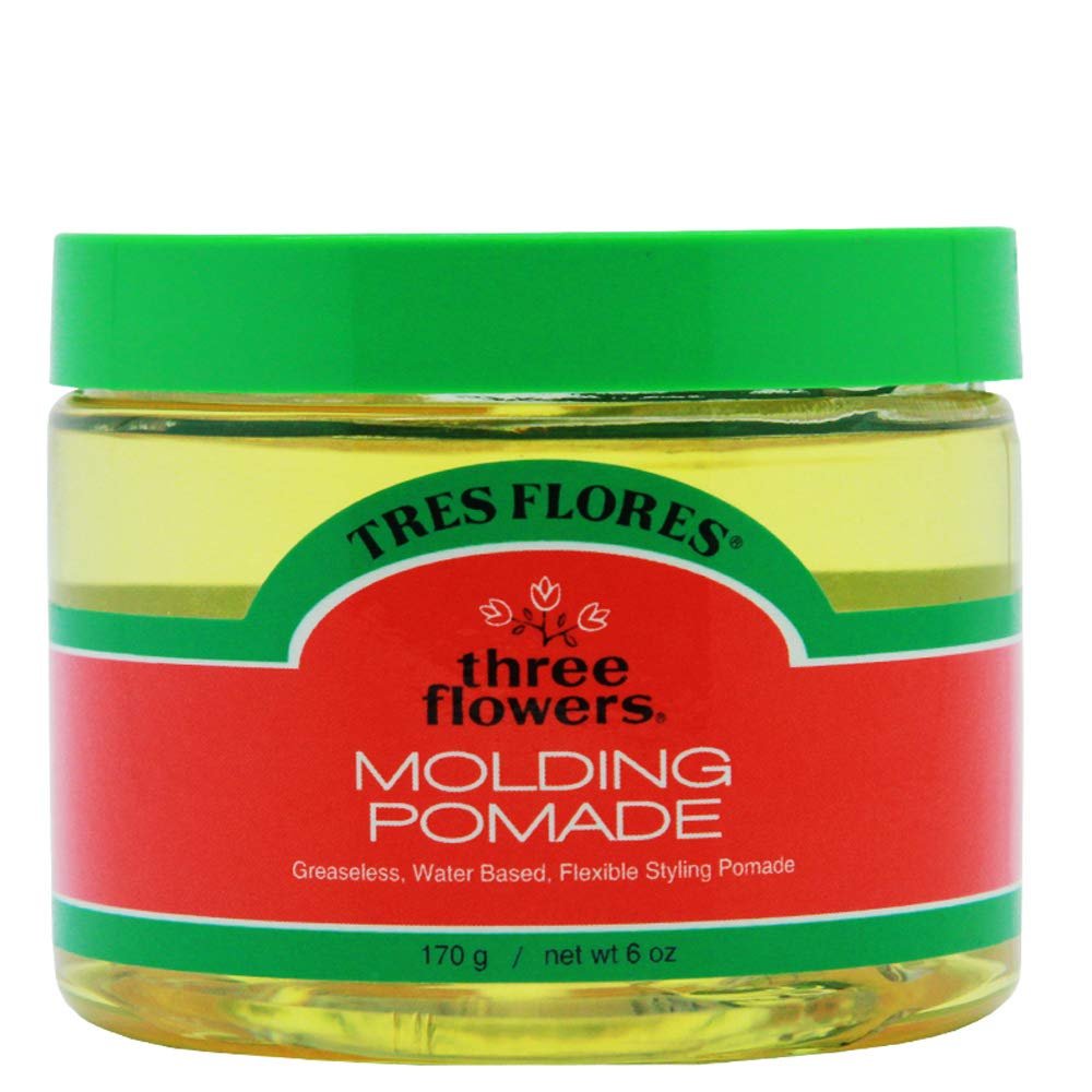 Tres Flores Molding Mens Pomade  Water-Based, Non-Greasy Hair Pomade for Men, Classic Hair Styling for Shape & Mold, 6 oz