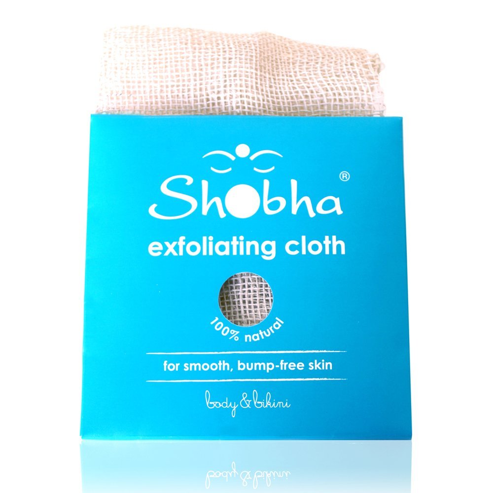 Shobha Exfoliating Cloth  Reusable Natural Body Scrubber  Remove Dead Skin and Prevent Ingrown Hairs  Washcloth Suitable for Sensitive Body and Bikini Areas  Shower Loofah Alternative