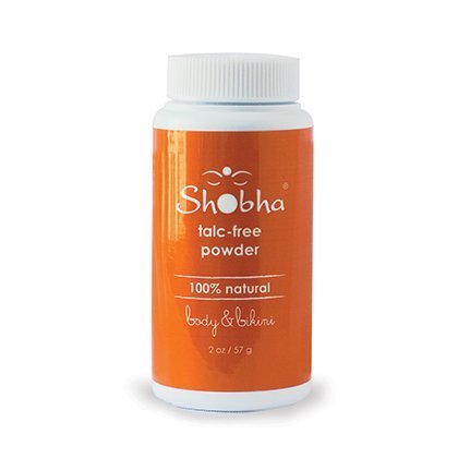 Shobha Talc-Free Powder, Pre-Waxing and Sugaring Body Powder - Natural and Organic Ingredients - Control Under Arm Sweat Post-Wax, 2oz