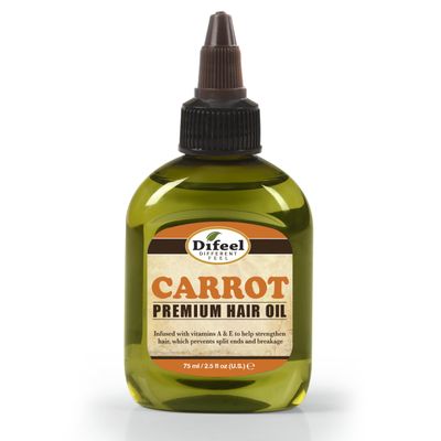 Difeel Premium Mega Care Natural Hair Oil - Carrot Oil with Vitamins a and E 2.5 ounce