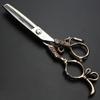 5.5/6-inch professional hair clippers, stainless steel sharp hair clippers, specialized for hairdressers (6-inch thinning shear-B) view 3