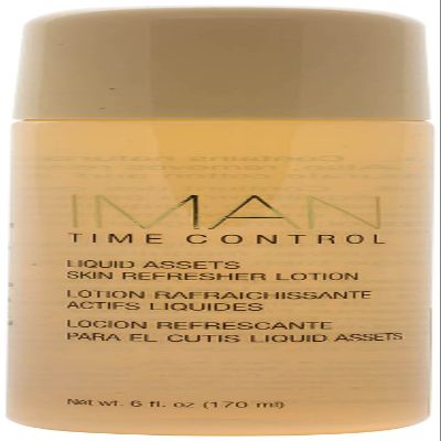 Iman Cosmetics Time Control Liquid Assets Skin Refresher Lotion, 6 oz.
